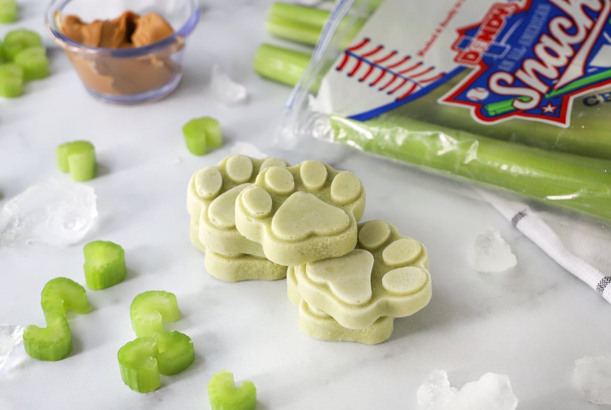 Dandy® Celery and Peanut Butter Pupsicles